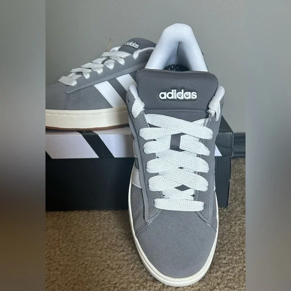 Adidas Men's Grand Court Alpha 00s Classic Gray and White Sneakers size 11 - Picture 2 of 12